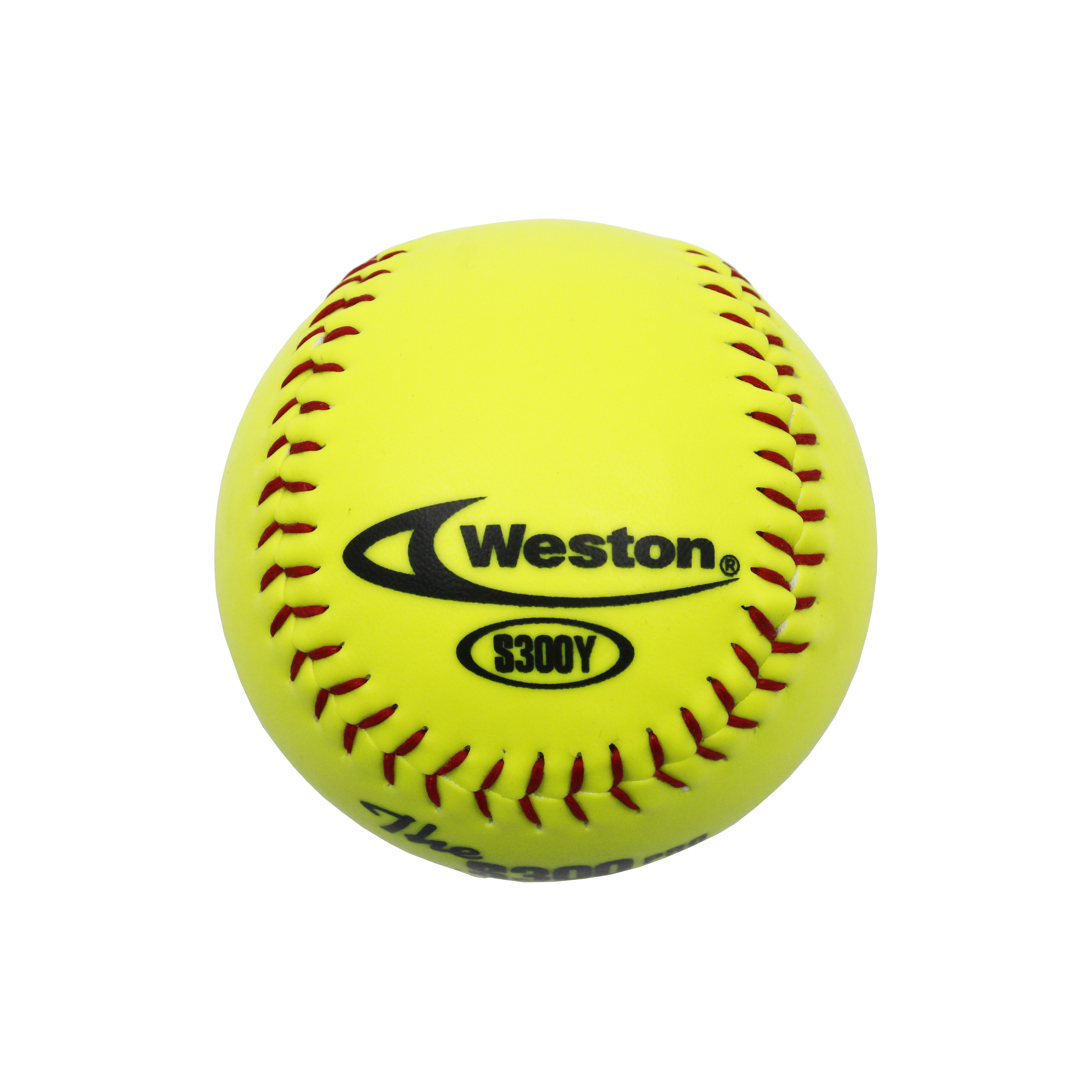Optic Yellow Synthetic Leather Cover Cork Center Softball Flat Seams Bounce Less For Competition or Practice