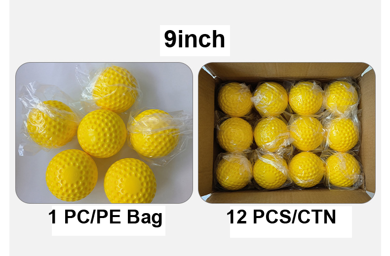 9inch dimple baseballs package dimension