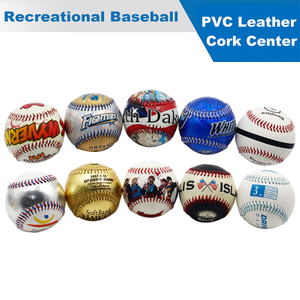 Custom Full Pattern Printing Gift Baseball with PVC Leather Cover Cork Center