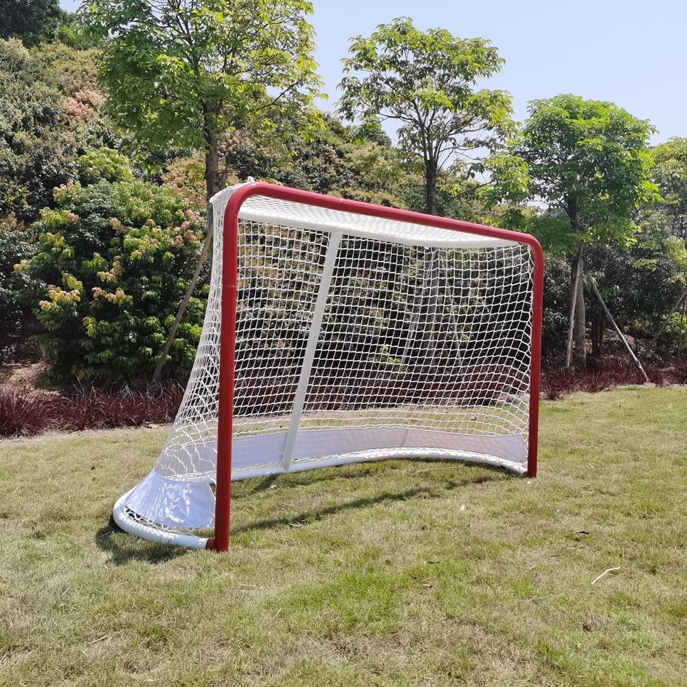 Heavy Duty Detachable Portable 48*72*24inch Ice Metal Hockey Goal with Net for Training or Game