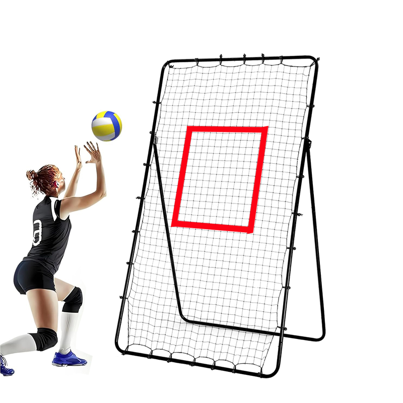 4x7FT Volleyball Rebounder Net 5 Adjustable Angles Practice Volleyball Skills